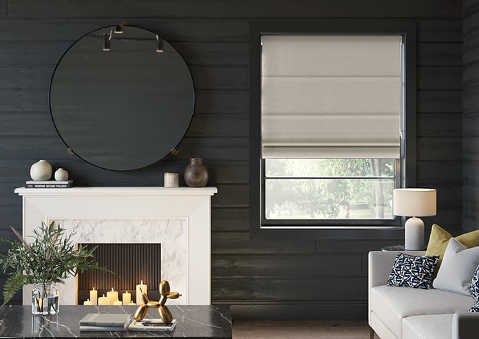 Genoa Faux Silk (Blackout), Sterling Shimmer - Motorised Roman Blind - Image 3